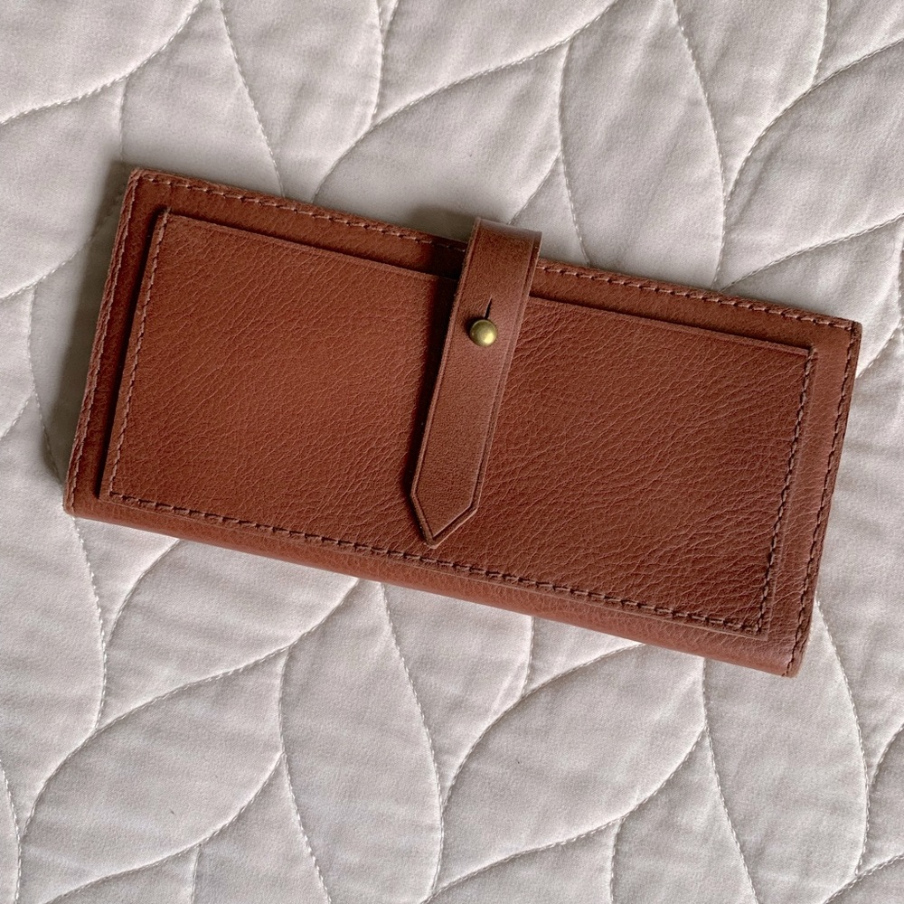 NWOT MADEWELL BIFOLD POST WALLET IN ENGLISH SADDLE BROWN!